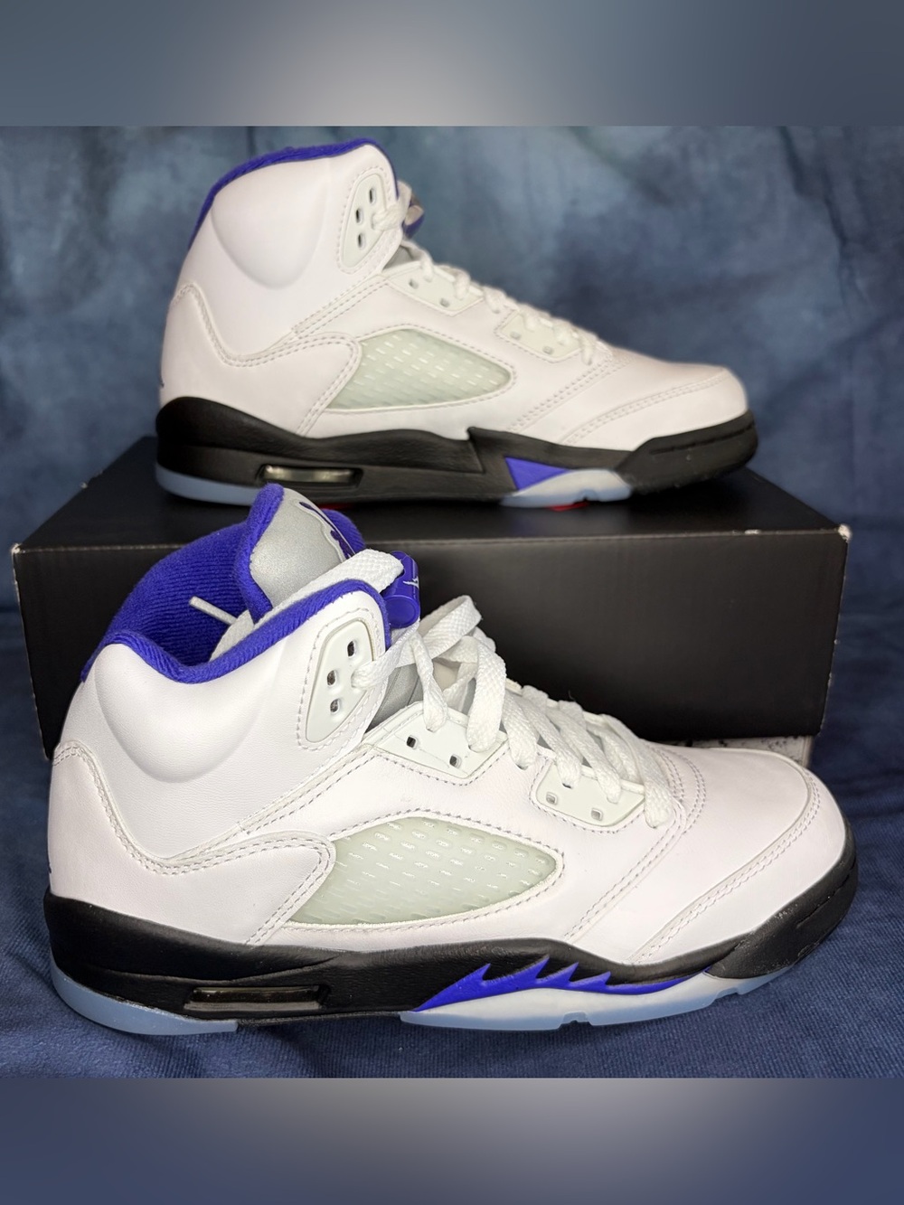 Air Jordan 5 Retro Black Concord - Size 5Y/Women’s 6.5